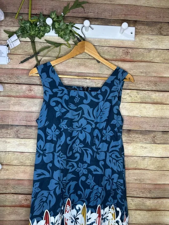 Shannon Marie Vintage Surfer Hawaiian Print Dress Women’s Size Large (12) - Picture 3 of 6